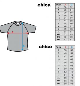 medidas camisetas